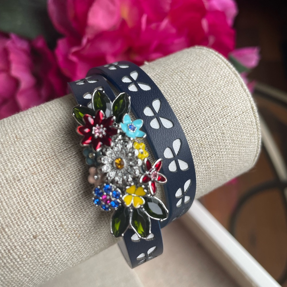 Keep Collective Stella & Dot Double Leather Band with Charm